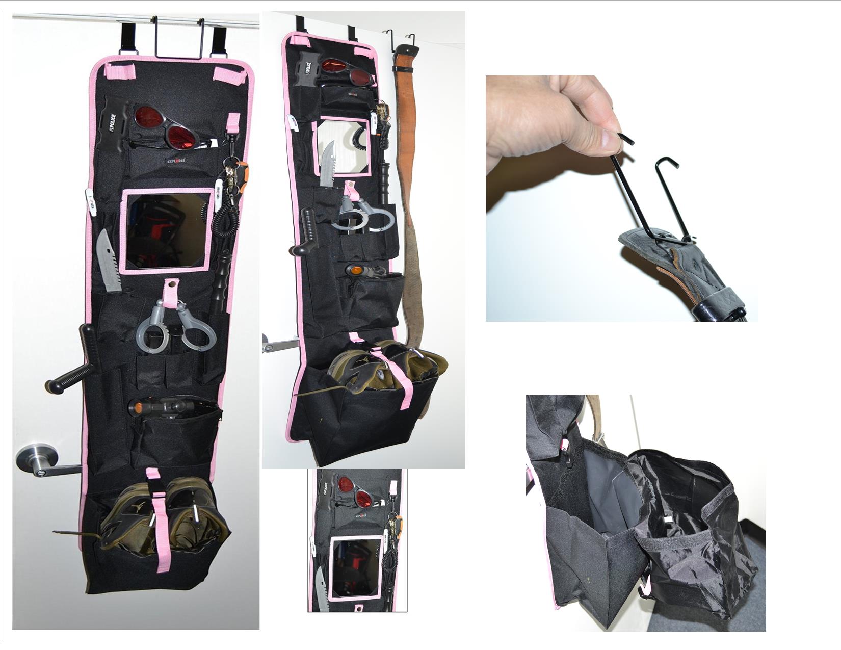 Ladies Police Style Hanging Locker or Closet Door Organizer 11" x 52